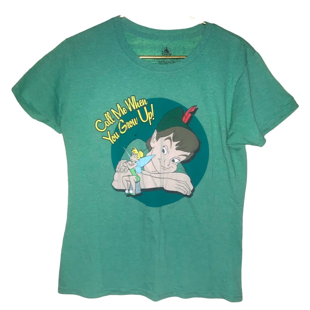 Cute Walt Disney Peter Pan Call Me When You Grow Up graphic T-shirt